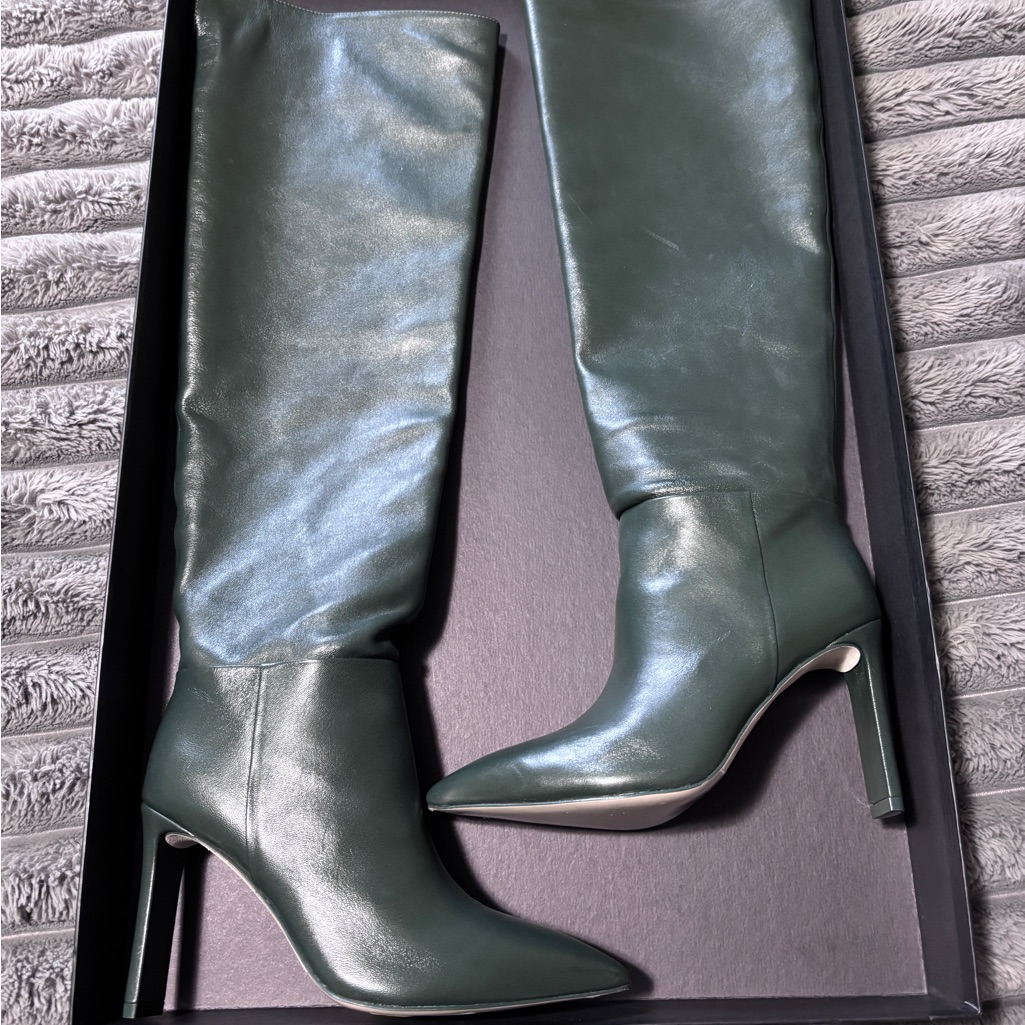 Larroude X Jennifer Fisher Boots Soft Glow Deep Olivine